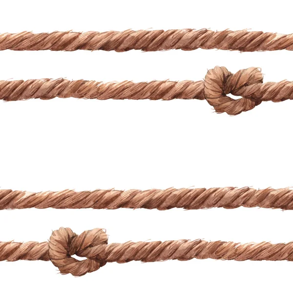 Акварельна мотузка рибальська сітка візерунок — стокове фото