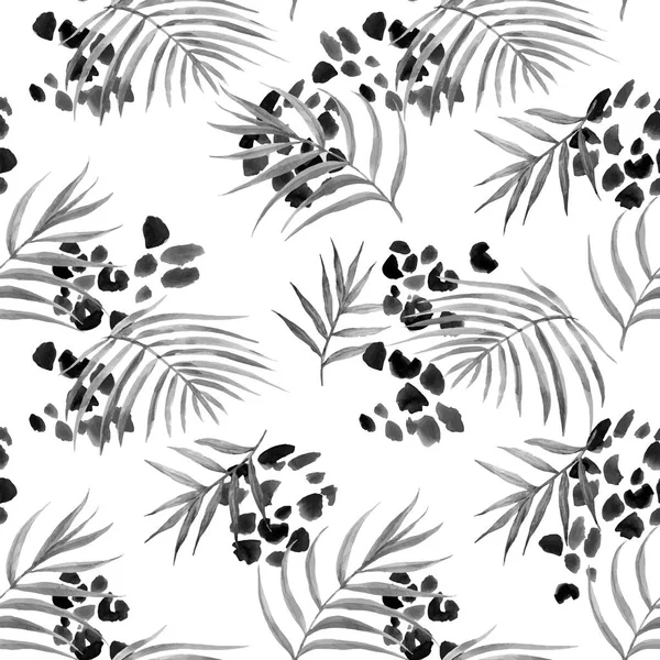 Patrón vectorial tropical abstracto acuarela — Archivo Imágenes Vectoriales