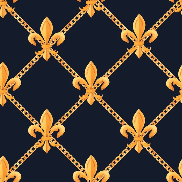 Patrón vectorial de lujo rico barroco dorado — Vector de stock
