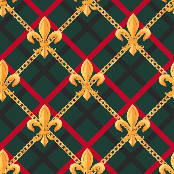 Baroque doré riche motif vectoriel de luxe — Image vectorielle