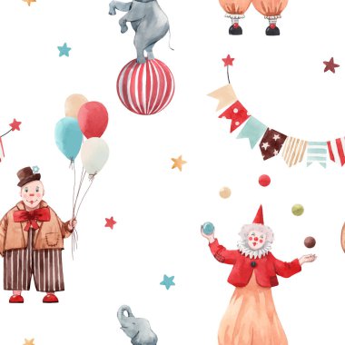 Suluboya sirk vektör desen