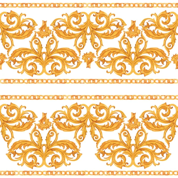 Золотий бароковий багатий розкішний векторний візерунок — стоковий вектор