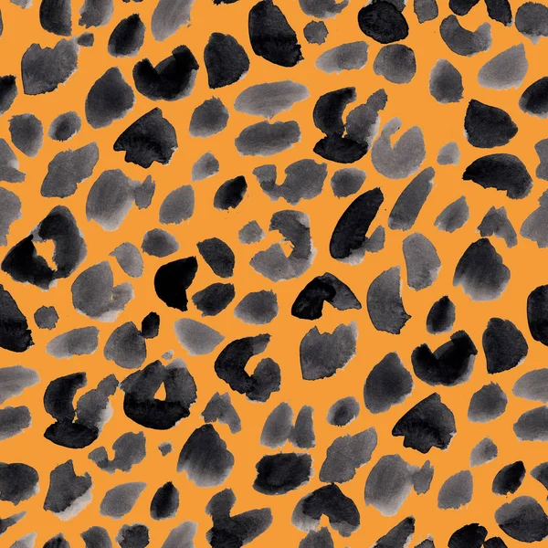 Watercolor safari jaguar pattern