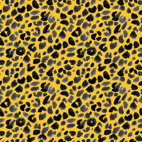 Watercolor safari jaguar pattern — Stock Photo, Image