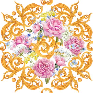 Altın Barok zengin lüks desen