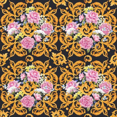 Altın Barok zengin lüks desen