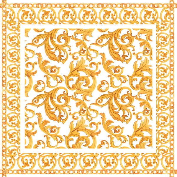 Golden baroque riche motif de luxe — Photo