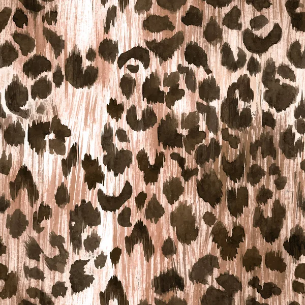 Akvarell leopard jaguar vektor mintázat — Stock Vector