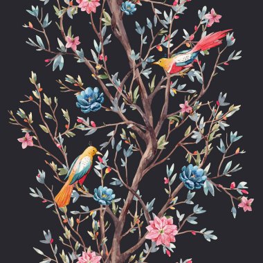 Suluboya ağaç deseni