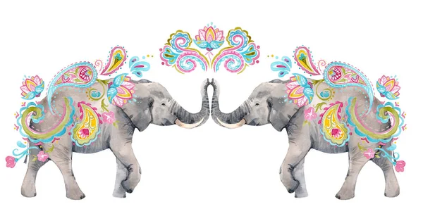 suluboya fil illüstrasyon