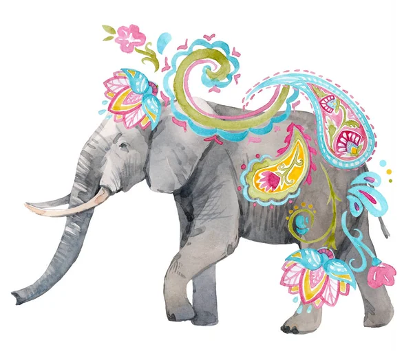 Watercolor elephant illustration