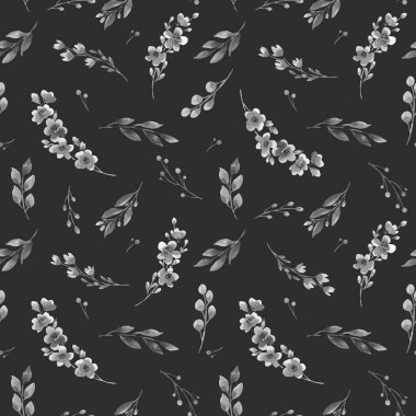 Suluboya çiçek vektör desen