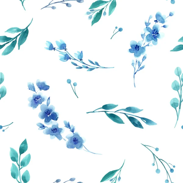 水彩花のベクトル パターン — ストックベクタ