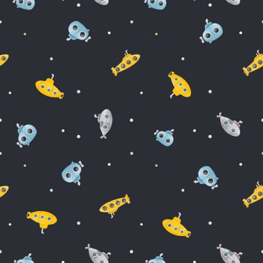 Suluboya sualtı denizaltı vektör deseni