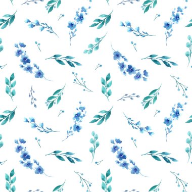 Suluboya çiçek deseni