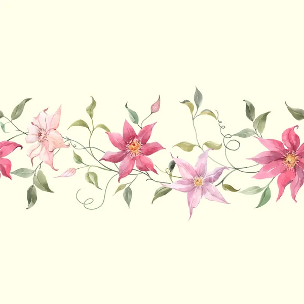 Ακουαρέλα floral διάνυσμα μοτίβο — Διανυσματικό Αρχείο