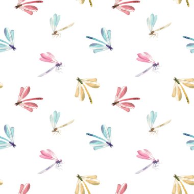 Suluboya yusufçuk vektör desen