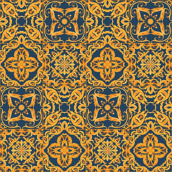 황금 바로크 풍부한 고급 패턴 — 스톡 사진