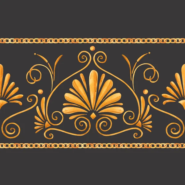 황금 바로크 풍부한 고급 패턴 — 스톡 사진