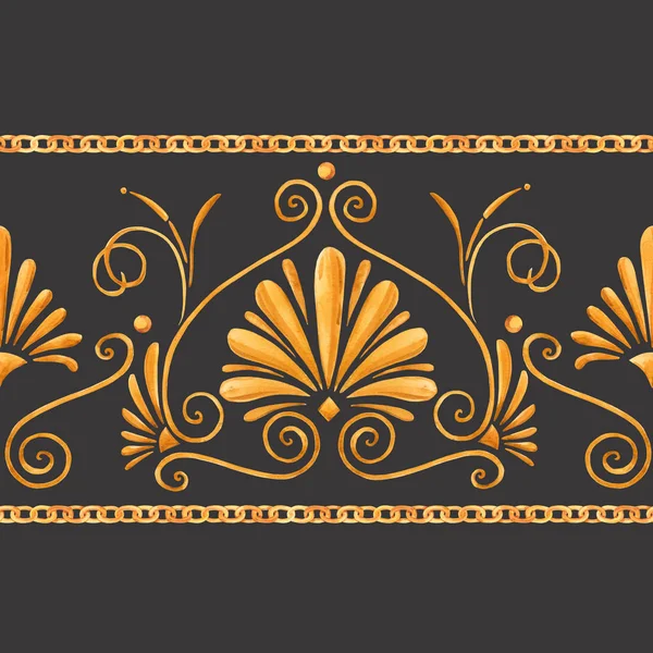 Golden baroque rich luxury pattern — Stock Photo, Image