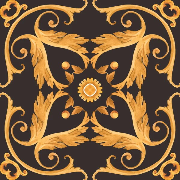 Altın Barok zengin lüks desen — Stok fotoğraf