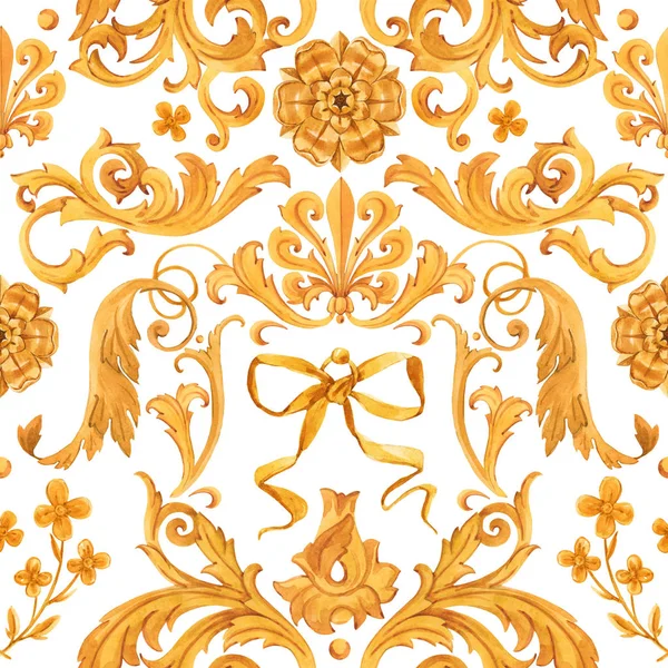 Golden baroque riche motif de luxe — Photo