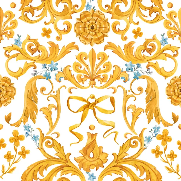 Χρυσή μπαρόκ πολυτελή πλούσια μοτίβο — Φωτογραφία Αρχείου