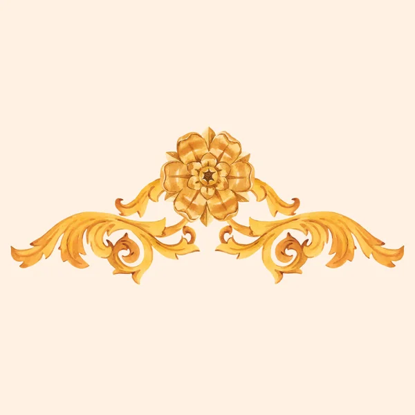 Oro barroco ricos elementos vectoriales de lujo — Archivo Imágenes Vectoriales