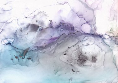 Soyut suluboya çizimi