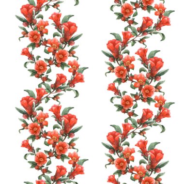 Suluboya çiçek vektör desen