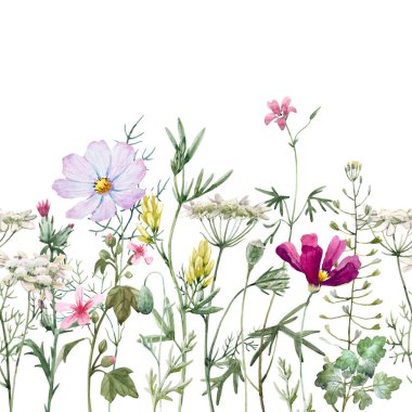 Suluboya çiçek deseni