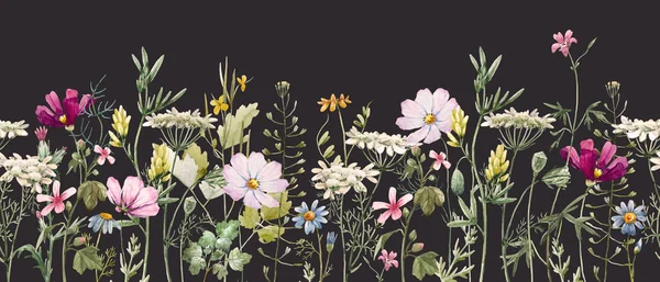 Padrão floral aquarela — Fotografia de Stock