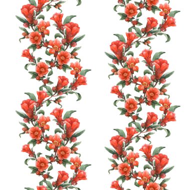 Suluboya çiçek deseni