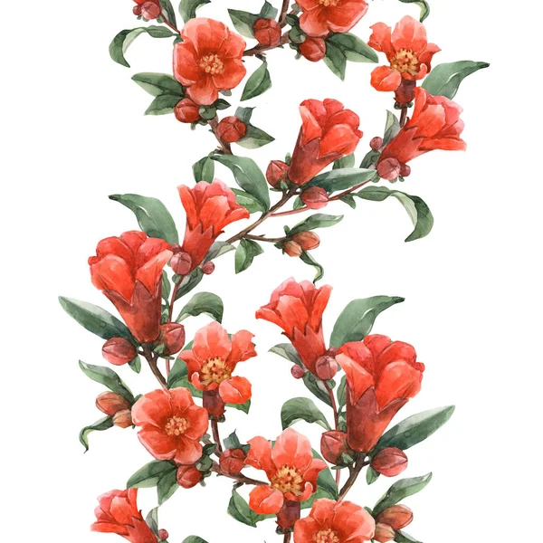 Akvarell blommönster — Stockfoto