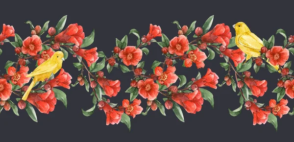 Akwarela kwiatowy wzór — Zdjęcie stockowe