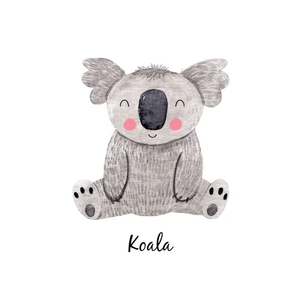 Carino acquerello bambino australiano koala orso illustrazione per bambini stampa — Foto Stock