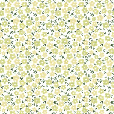 Güzel, pürüzsüz çiçek deseni suluboya, yumuşak yaz renklerinde çiçekler. Stok illüstrasyonu.