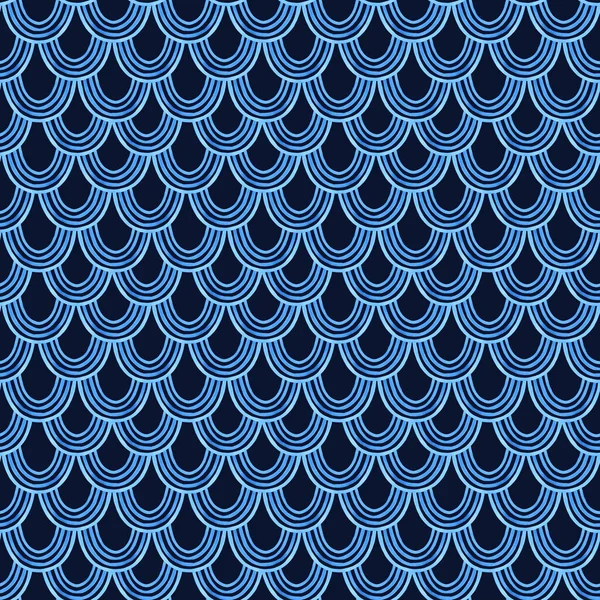 Beautiful seamless pattern with watercolor blue archs. Stock illustration. — Stock Photo, Image