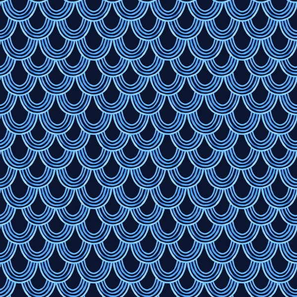 Schöne Vektor nahtlose Muster mit Aquarell blauen Bögen. Archivbild. — Stockvektor