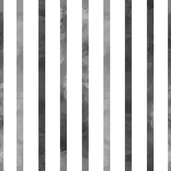 Όμορφη διάνυσμα αδιάλειπτη μοτίβο με υδατογραφία μαύρες ρίγες. Εικονογράφηση αποθέματος. — Διανυσματικό Αρχείο