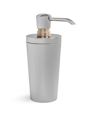 Beyaz arkaplanda izole edilmiş sabun dağıtıcısı - 3d görüntüleyici