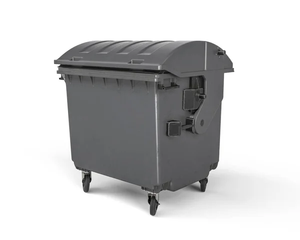 Graphite Dumpster Isolated White Background Render — Stock Photo, Image