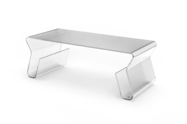 Coffee Table Plexiglass Isolated White Background Render — Stock Photo, Image