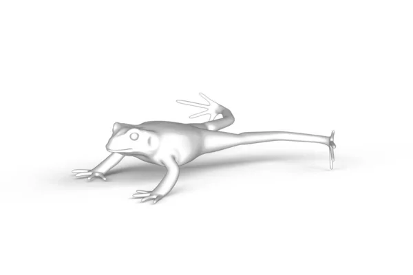 Άλμα Βάτραχος Ασπρόμαυρα Γραφικά Λευκό Φόντο Εικονογράφηση — Φωτογραφία Αρχείου