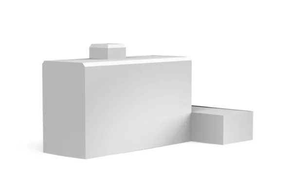 Costruire Mockup Sfondo Bianco Con Spazio Testo Rendering — Foto Stock