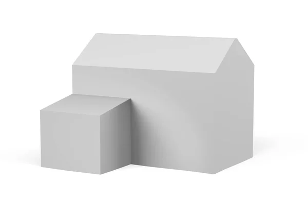 Maqueta Casa Sobre Fondo Blanco Con Espacio Para Texto Render — Foto de Stock