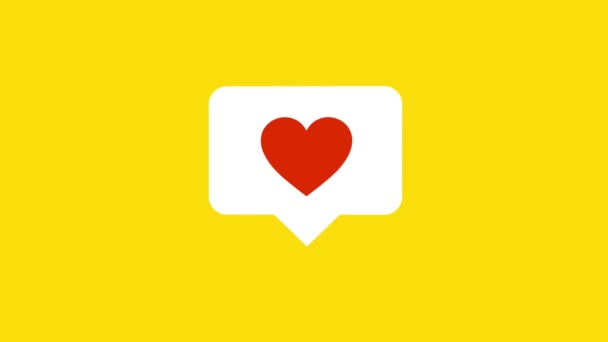 Social Media Heart Icon 4K Animation Background. — Stock Video