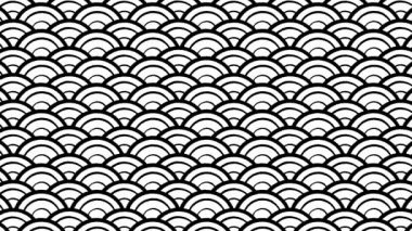 Geleneksel Japon kağıt model siyah ve beyaz arka plan animasyon. 4 k hareketli grafikler.