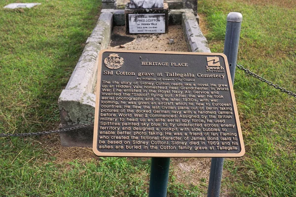 Placa Para Sidney Cotton Que Inventou Terno Voador Sidcot Cuja — Fotografia de Stock