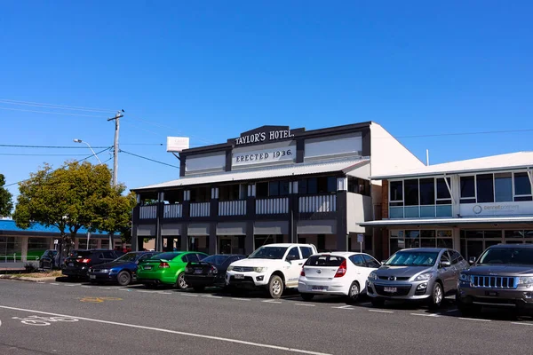 Vintage Taylors Hotel Mackay Postavený Stylu Queenslander Nabízející Nápoje Jídla — Stock fotografie